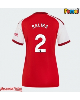 Arsenal William Saliba #2 Tricou Fotbal Replică 2026-27 Femei Acasa Arsenal William Saliba #2 Tricou Fotbal Replică 2026-27 Femei Acasa